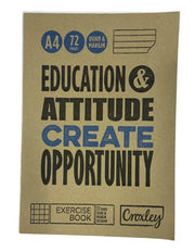 A4 72pg Quad Exercise book