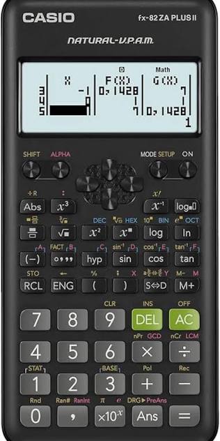 Casio Calculator (fx-82za Plus II) - Black