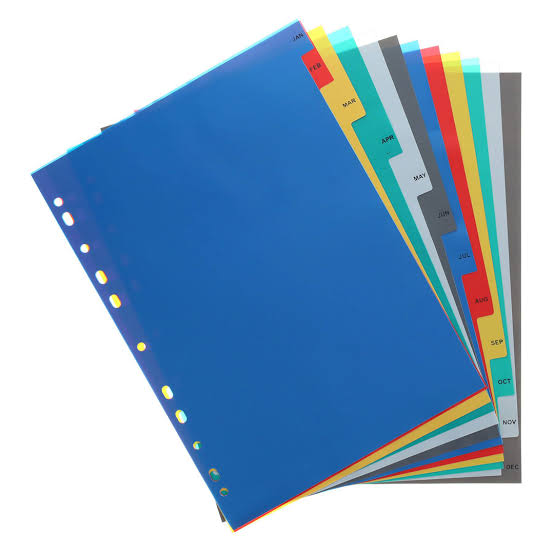 10 Subject/File dividers (set)